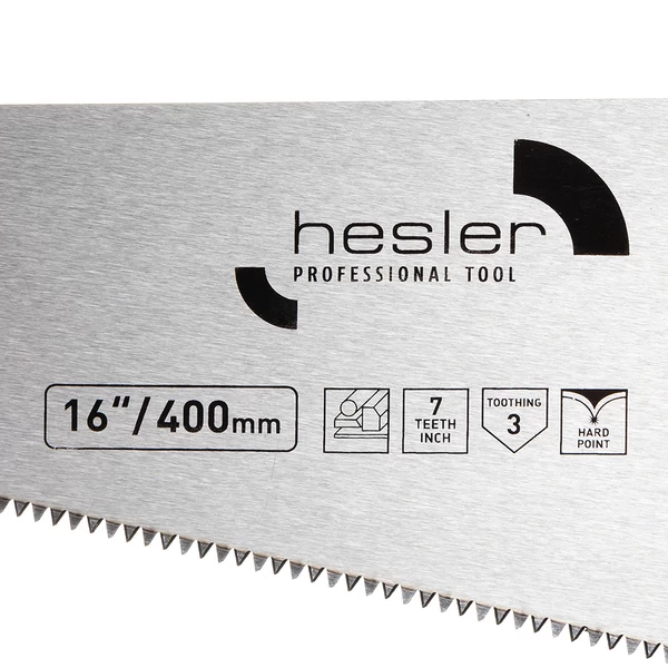 Ножовка по дереву Hesler 400 мм 7 зуб/дюйм крупный зуб