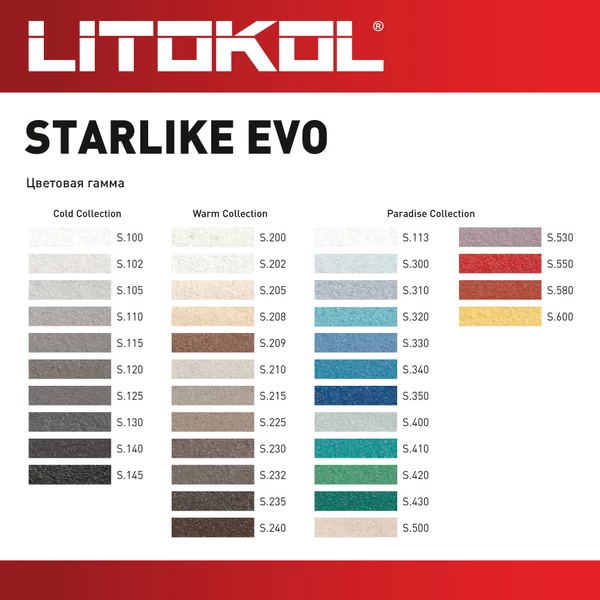 Затирка эпоксидная Litokol Starlike Evo s.235 кофейный 2,5 кг