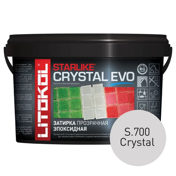 Затирка эпоксидная Litokol Starlike Evo s.700 прозрачный 1 кг