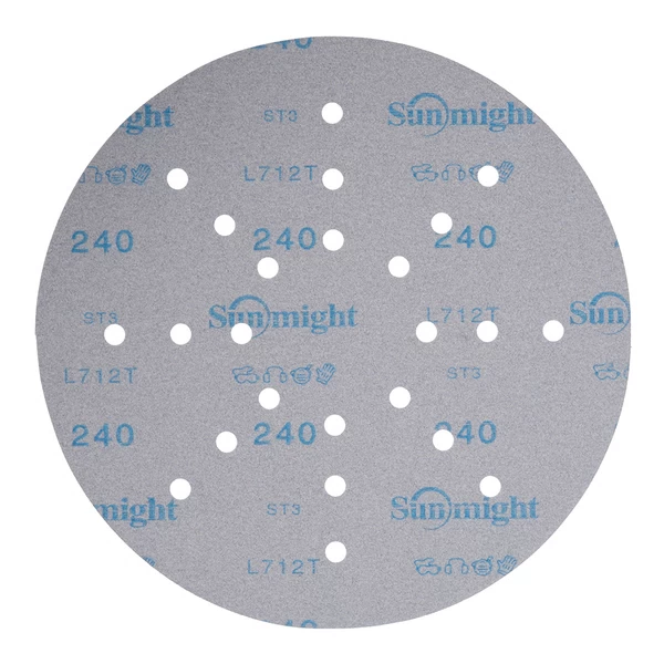 Диск шлифовальный Sunmight Ceramic (78012R3) d225 мм P240 на липучку пленочная основа (3 шт.)