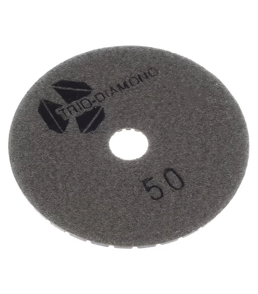 Круг алмазный шлифовальный по камню Trio-Diamond гибкий d100 мм P50 для мокрого шлифования
