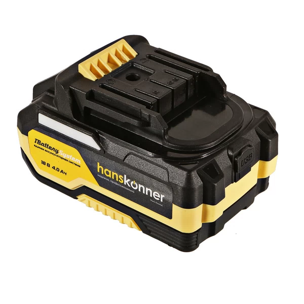 Аккумулятор Hanskonner 1BatterySystem 18В 4Ач Li-Ion с USB-разъемом (HBP2004)