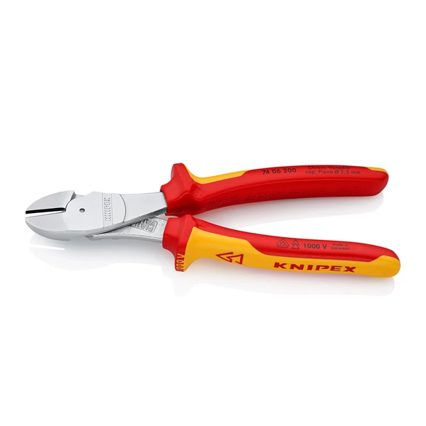 Кусачки боковые диэлектрические Knipex (KN-7406200) 210 мм