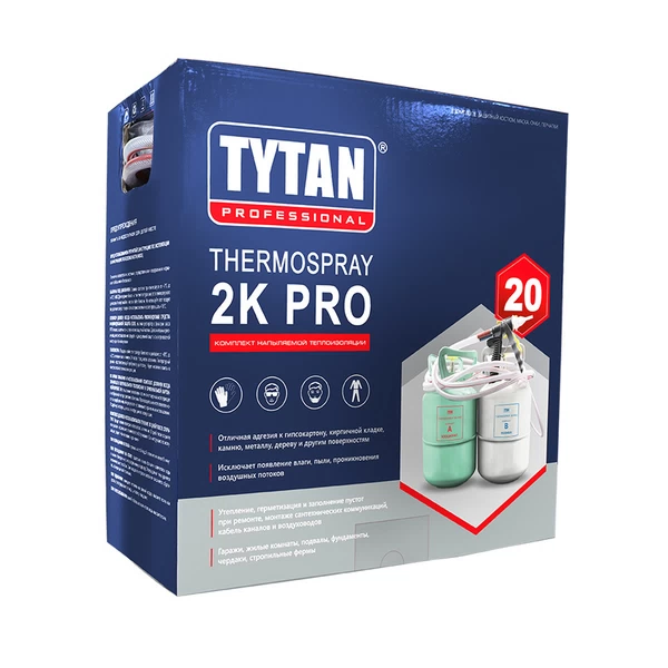 Утеплитель напыляемый полиуретановый Tytan Thermospray 2K Pro 20 двухкомпонентный 23 кв.м