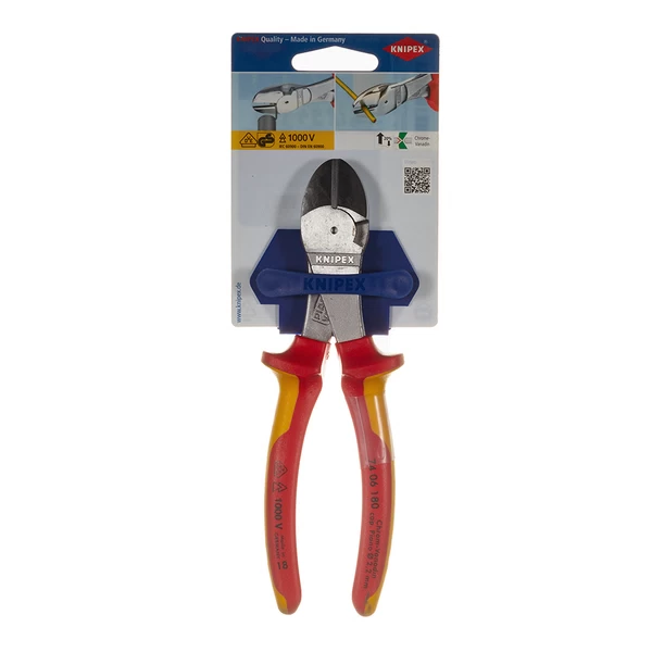 Бокорезы диэлектрические Knipex (KN-7406180SB) 180 мм