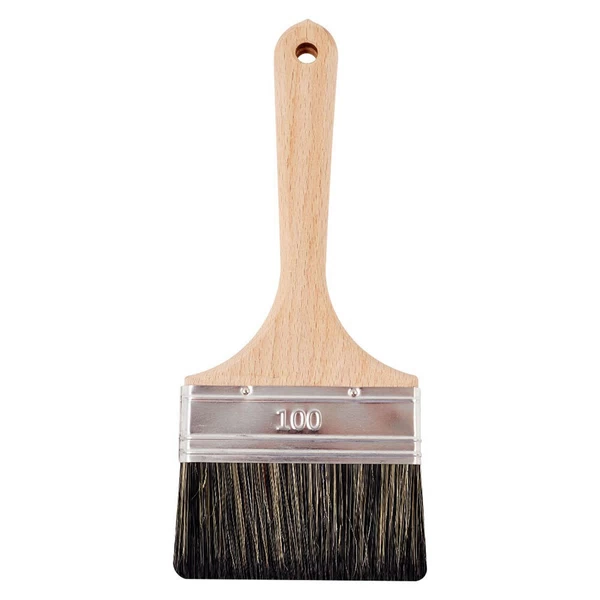 Кисть плоская смешанная щетина деревянная ручка Wenzo Wood 100х14 мм для антисептиков
