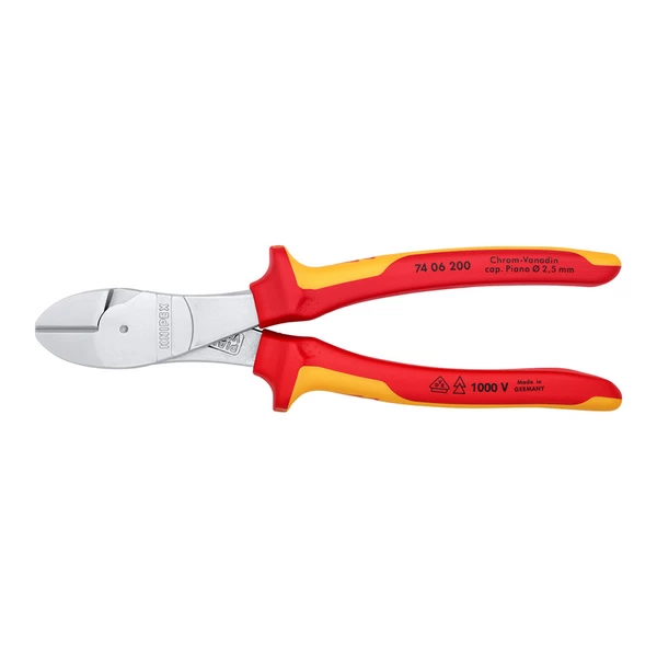 Кусачки боковые диэлектрические Knipex (KN-7406200) 210 мм