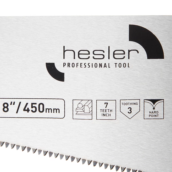 Ножовка по дереву Hesler 450 мм 7 зуб/дюйм крупный зуб
