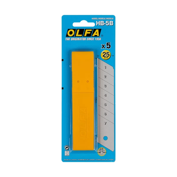 Лезвие для ножа Olfa 25 мм прямое (5 шт.)