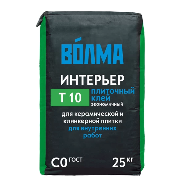 Клей для плитки Волма Интерьер серый класс С0 25 кг