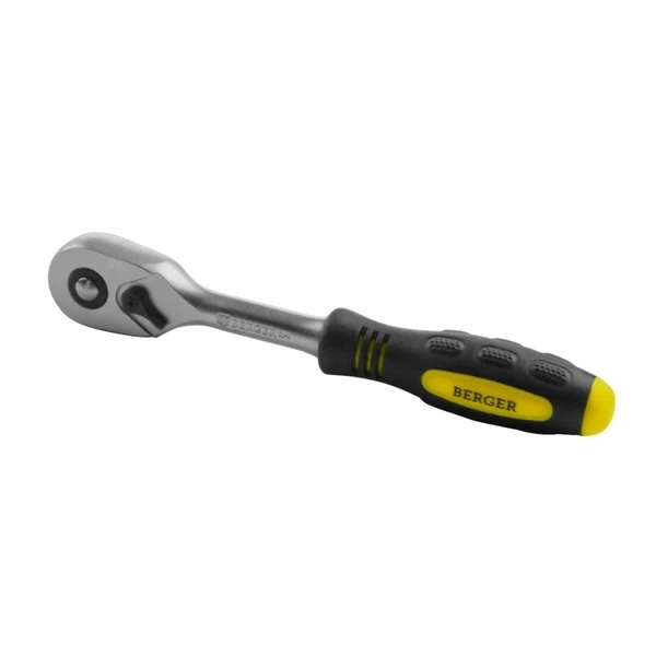 Ключ-трещотка Berger BG2164 3/8х210 мм двухкомпонентная рукоятка