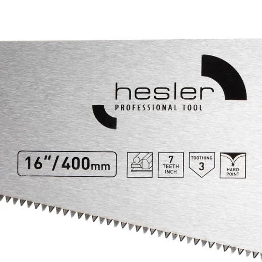 Ножовка по дереву Hesler 400 мм 7 зуб/дюйм крупный зуб