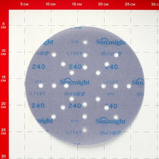 Диск шлифовальный Sunmight Ceramic (78012R3) d225 мм P240 на липучку пленочная основа (3 шт.)