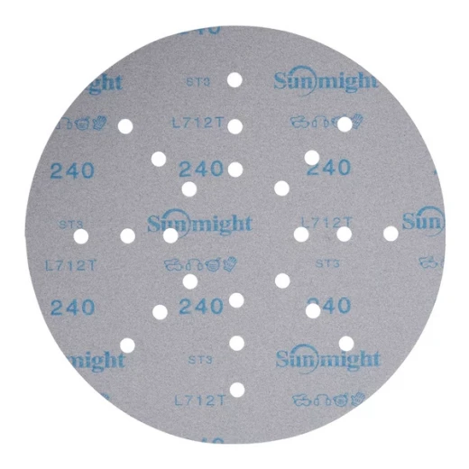Диск шлифовальный Sunmight Ceramic (78012R3) d225 мм P240 на липучку пленочная основа (3 шт.)