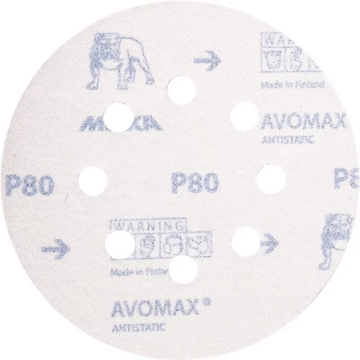 Диск шлифовальный Mirka Antistatic d125 мм P80 на липучку бумажная основа (5 шт.)