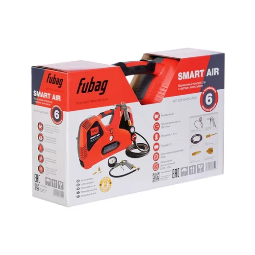 Компрессор безмасляный Fubag (8215240KOA650) Smart Air 2 л 1,1 кВт