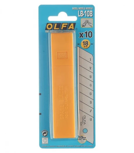 Лезвие для ножа Olfa 18 мм прямое (10 шт.)