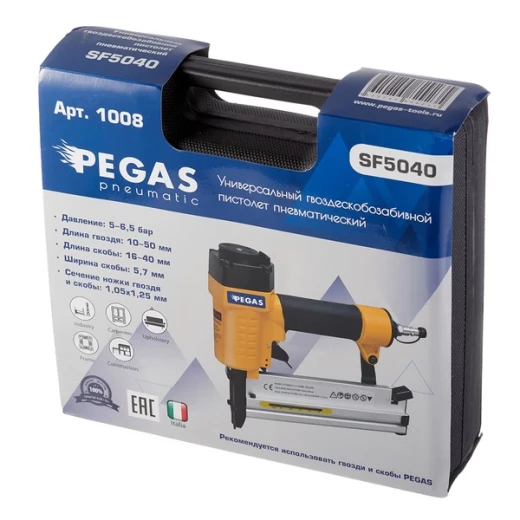 Гвоздескобозабивной пистолет пневматический Pegas Pneumatic SF5040 1/4 (1008)