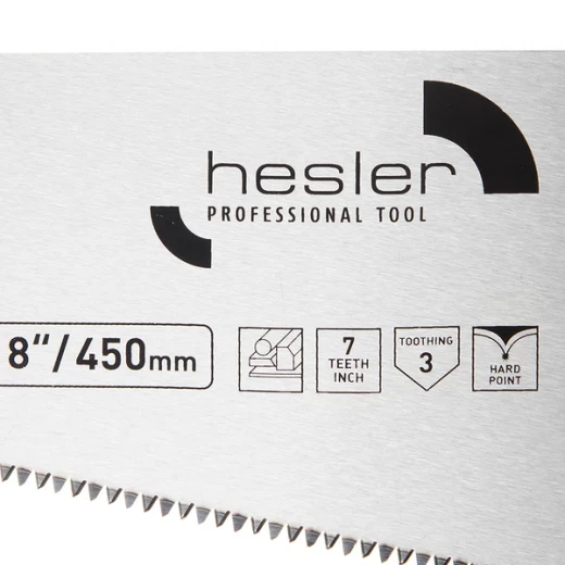 Ножовка по дереву Hesler 450 мм 7 зуб/дюйм крупный зуб