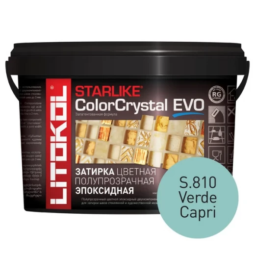 Затирка эпоксидная Litokol StarLike Color Crystal Evo s.810 зеленый 2,5 кг