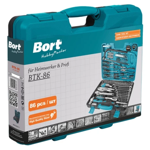 Набор инструментов универсальный Bort BTK (93412888) (86 шт.)