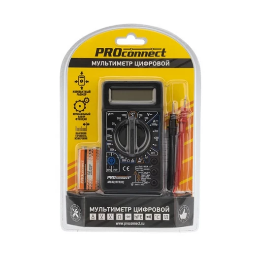 Мультиметр портативный Proconnect M832 (DT832) (13-3012)