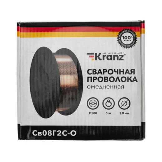 Сварочная проволока Kranz Св08Г2С-О ER70S-6 SG2 омедненная d1 мм 5 кг (KR-11-0982-5)