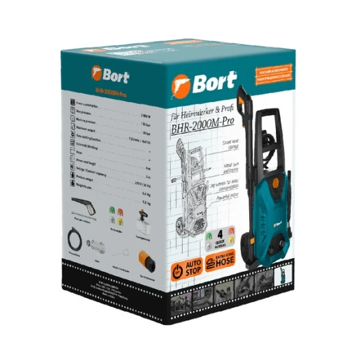 Мойка высокого давления Bort BHR-2000M-Pro 2000 Вт (93416411)