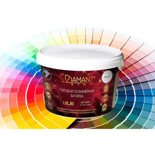 Затирка полимерная под колеровку Diamant Star lvl.80 Color хамелеон 2 кг (192 цвета)